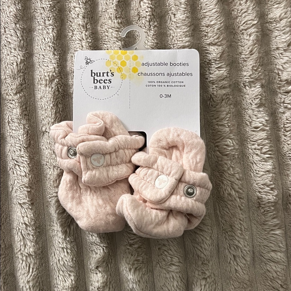 Burt's Bees Baby Soft Pink Slippers